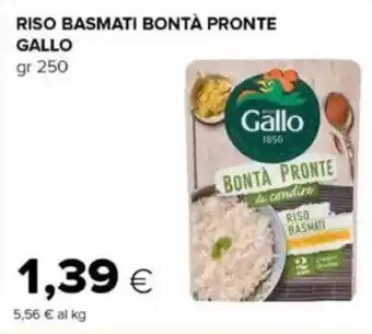 Oasi Riso basmati bontà pronte GALLO offerta