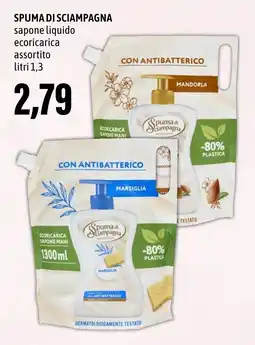 Madis SPUMA DI SCIAMPAGNA sapone liquido ecoricarica offerta