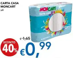 Migross Supermercati e Market Carta casa MONCART offerta