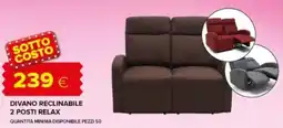 Oasi Divano reclinabile 2 posti relax offerta