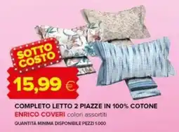Oasi Completo letto 2 piazze in 100% cotone enrico coveri offerta