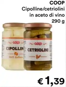 In Coop Coop cipolline/cetriolini in aceto di vino offerta