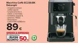 Carrefour Iper Macchina Caffè EC230.BK DeLonghi offerta