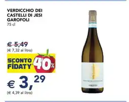Esselunga VERDICCHIO DEI CASTELLI DI JESI GAROFOLI offerta