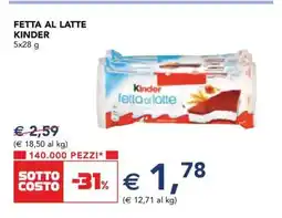 Esselunga Fetta al Latte Kinder offerta