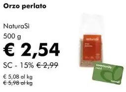 NaturaSì Orzo perlato NaturaSì offerta