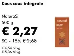 NaturaSì Cous cous integrale NaturaSì i offerta