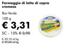 NaturaSì Formaggio di latte di capra cremoso Bio-Verde offerta