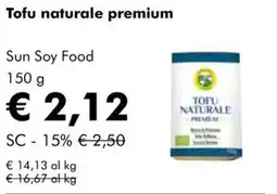 NaturaSì Tofu naturale premium Sun Soy Food offerta
