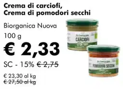 NaturaSì Crema di carciofi, Crema di pomodori secchi Biorganica Nuova offerta