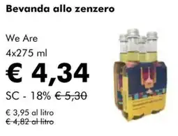 NaturaSì Bevanda allo zenzero We Are offerta