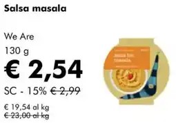 NaturaSì Salsa masala We Are offerta
