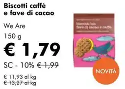NaturaSì Biscotti caffè e fave di cacao We Are offerta