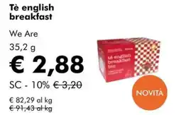 NaturaSì Tè english breakfast We Are offerta