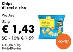 NaturaSì Chips di ceci e riso We Are offerta