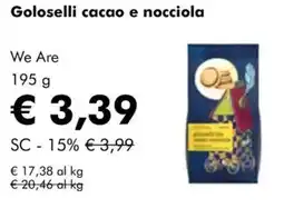 NaturaSì Goloselli cacao e nocciola We Are offerta