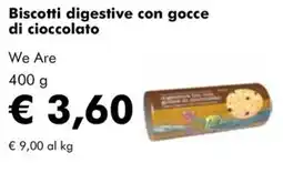 NaturaSì Biscotti digestive con gocce di cioccolato We Are offerta