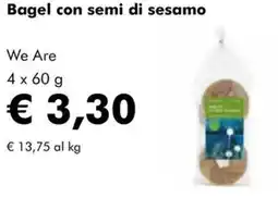 NaturaSì Bagel con semi di sesamo We Are offerta