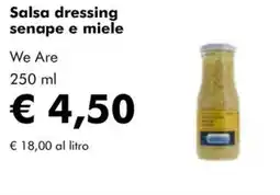 NaturaSì Salsa dressing senape e miele We Are offerta