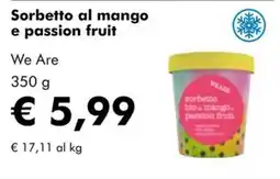 NaturaSì Sorbetto al mango e passion fruit We Are offerta