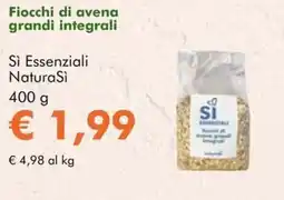 NaturaSì Fiocchi di avena grandi integrali Sì Essenziali NaturaSì offerta