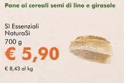 NaturaSì Pane ai cereali semi di lino e girasole Sì Essenziali NaturaSì offerta