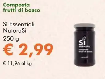 NaturaSì Composta frutti di bosco Sì Essenziali NaturaSì offerta
