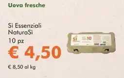 NaturaSì Uova fresche Sì Essenziali NaturaSì offerta