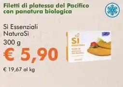 NaturaSì Filetti di platessa del Pacifico con panatura biologica Sì Essenziali NaturaSì offerta