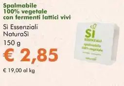 NaturaSì Spalmabile 100% vegetale con fermenti lattici vivi Sì Essenziali NaturaSì offerta