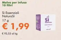 NaturaSì Malva per infuso Sì Essenziali NaturaSì offerta