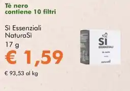 NaturaSì Tè nero contiene Sì Essenziali NaturaSì offerta