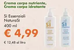 NaturaSì Crema corpo nutriente, Crema corpo idratante Sì Essenziali NaturaSì offerta