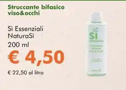 NaturaSì Struccante bifasico viso&occhi Sì Essenziali NaturaSì offerta