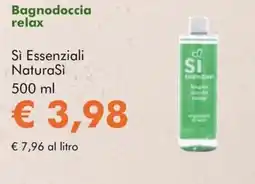 NaturaSì Bagnodoccia relax Sì Essenziali NaturaSì offerta