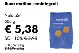 NaturaSì Buon mattino semintegrali NaturaSì offerta