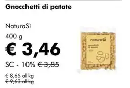 NaturaSì Gnocchetti di patate NaturaSì offerta