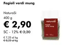 NaturaSì Fagioli verdi mung NaturaSì offerta