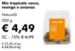 NaturaSì Mix tropicale cocco, mango e ananas NaturaSì offerta