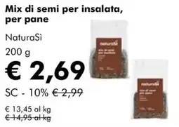 NaturaSì Mix di semi per insalata, per pane NaturaSì offerta