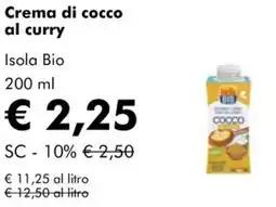 NaturaSì Crema di cocco al curry Isola Bio offerta