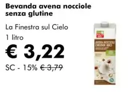 NaturaSì Bevanda avena nocciole senza glutine La Finestra sul Cielo offerta