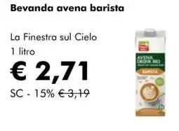 NaturaSì Bevanda avena barista La Finestra sul Cielo offerta