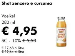NaturaSì Shot zenzero e curcuma Voelkel offerta