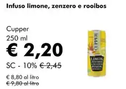 NaturaSì Infuso limone, zenzero e rooibos Cupper offerta
