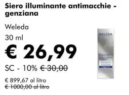 NaturaSì Siero illuminante antimacchie - genziana Weleda offerta