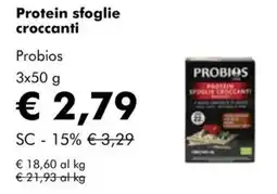 NaturaSì Protein sfoglie croccanti Probios offerta