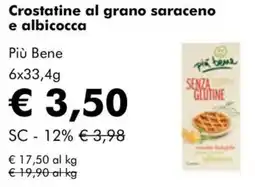 NaturaSì Crostatine al grano saraceno e albicocca Più Bene offerta