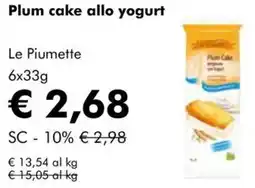 NaturaSì Plum cake allo yogurt Le Piumette offerta