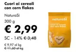 NaturaSì Cuori ai cereali con corn flakes NaturaSì offerta